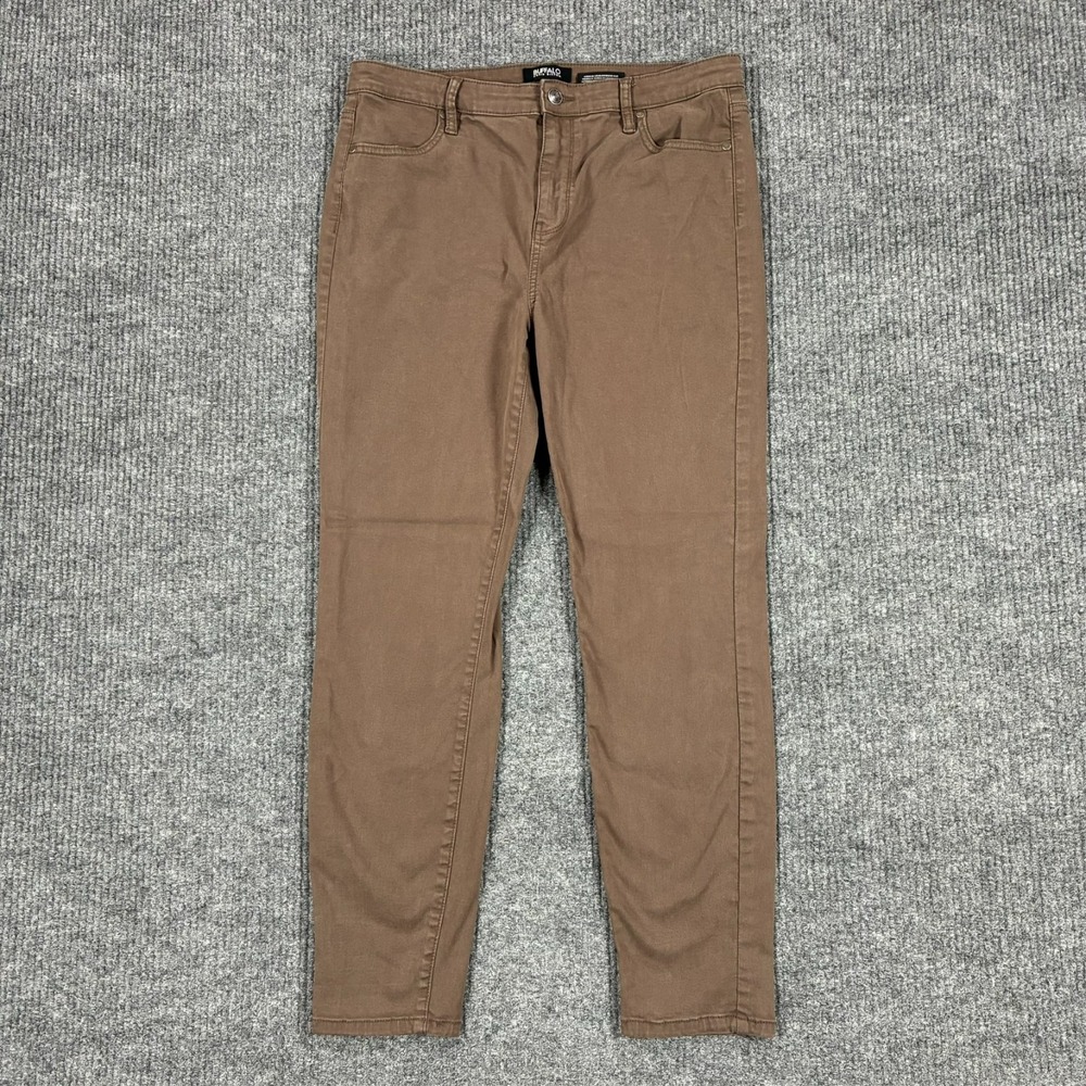 Buffalo David Bitton Hanna High Rise Skinny Soft Stretch Jeans 12/32 Brown Denim